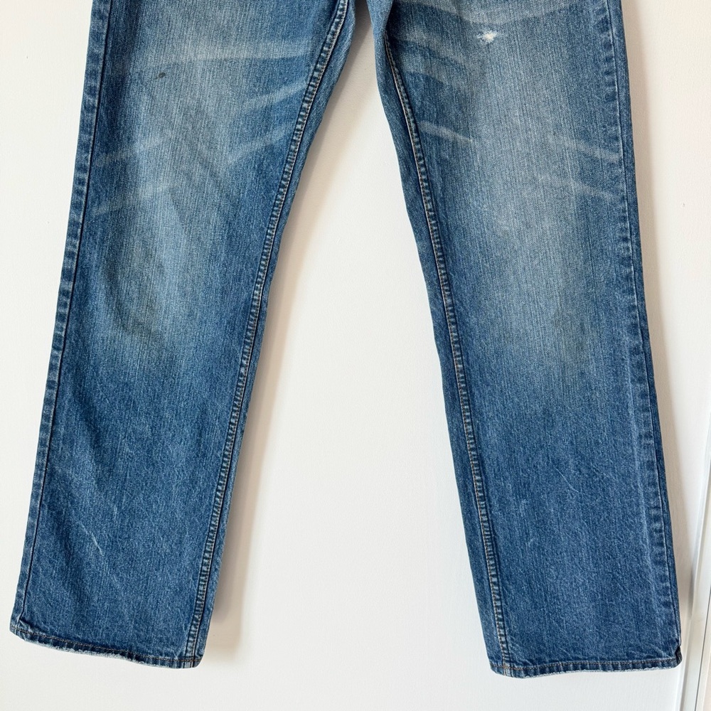 B By Bullhead Men’s Straight-Leg Jeans Medium Wash Whiskering Detail 30X32 - Picture 6 of 9